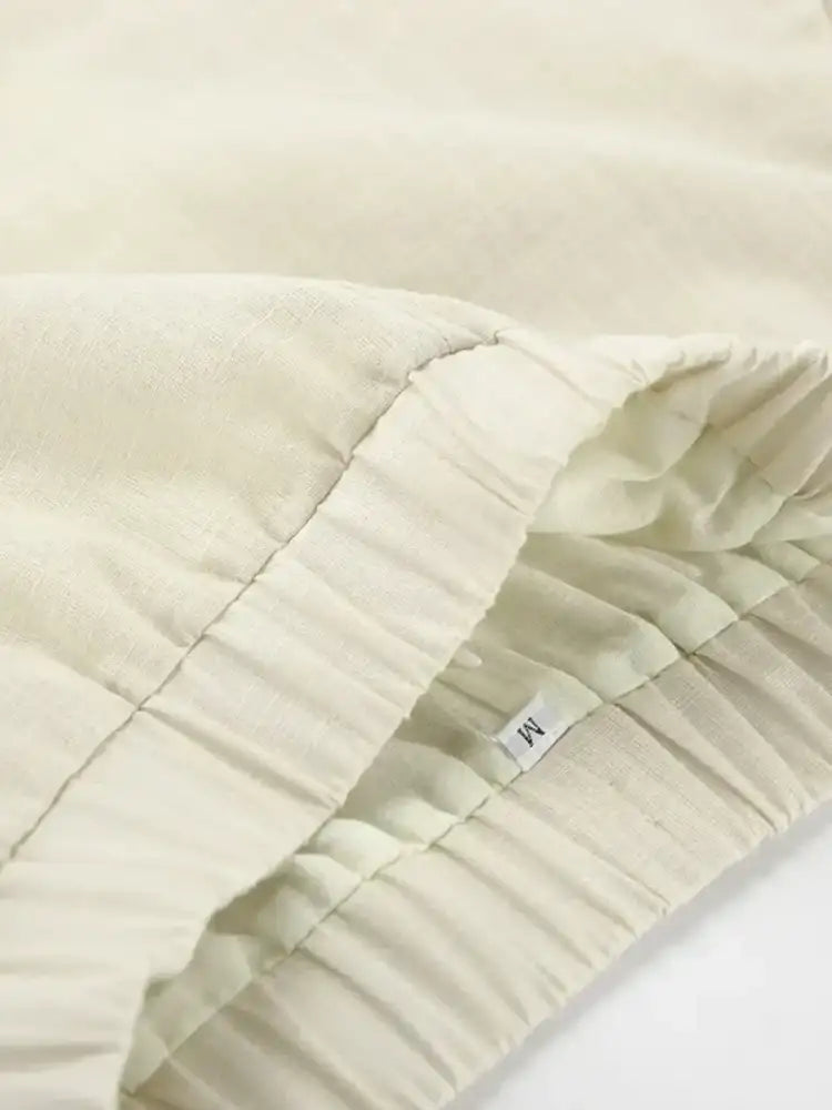 Button Up V-Neck Vest and Shorts Set