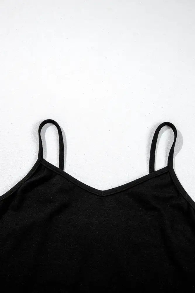 Cami and Sheer Floral Mesh Round Neck Top Set