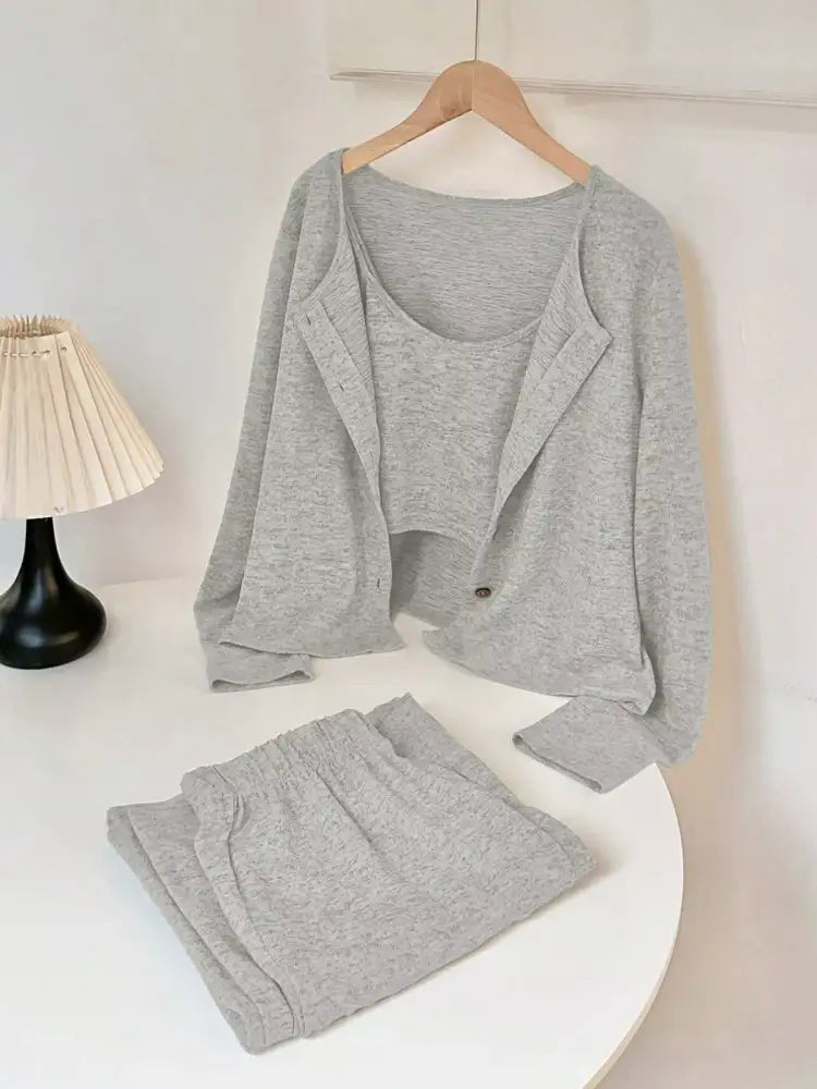 Cami & Shorts and Cardigan Set