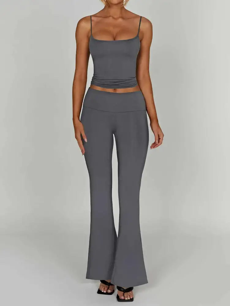 Cami Top and Flare Pants Matching Set