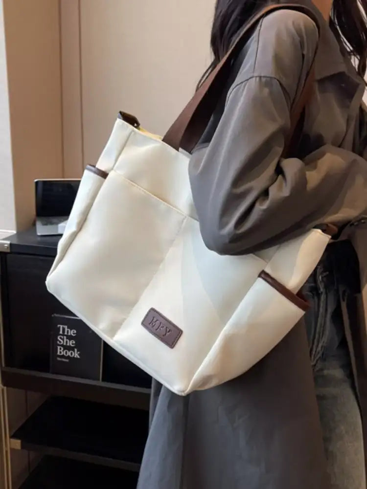 Canvas Shoulder Bag with Adjustable Strap