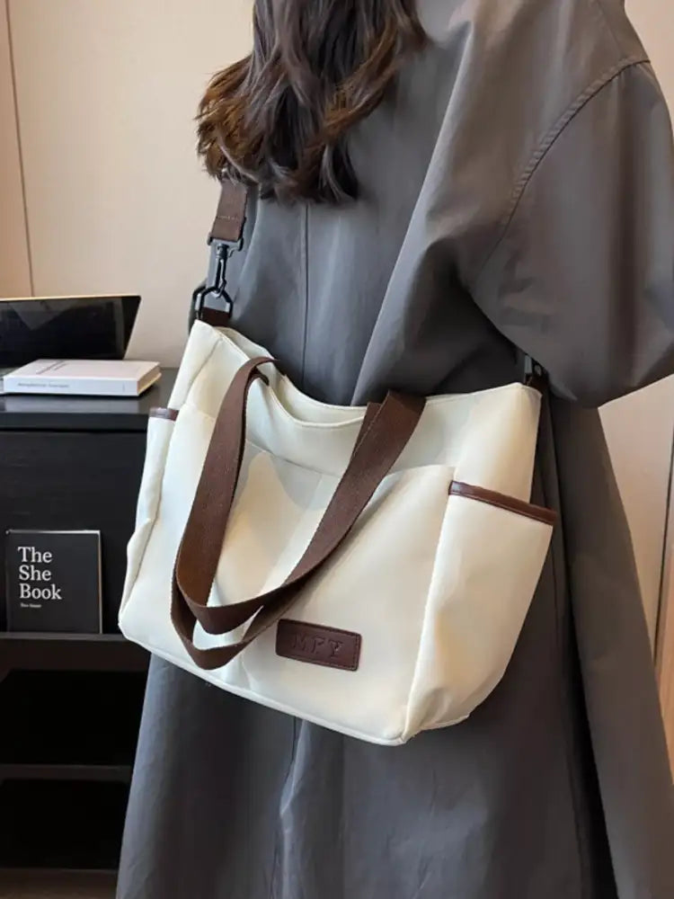 Canvas Shoulder Bag with Adjustable Strap