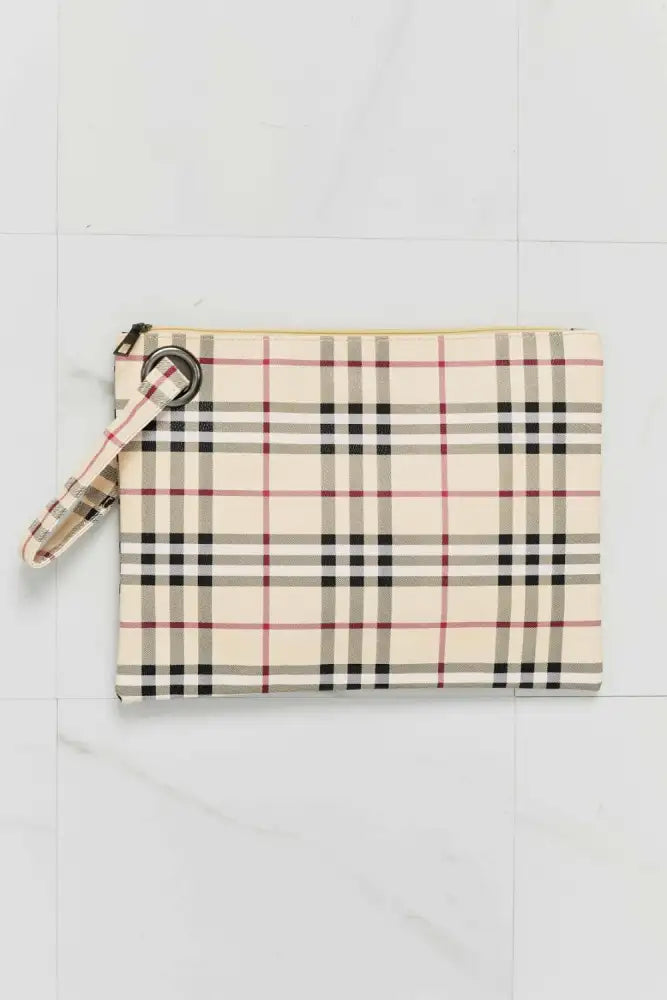Carry Your Love Plaid Wristlet