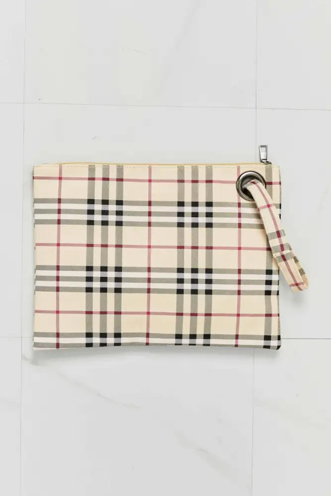 Carry Your Love Plaid Wristlet