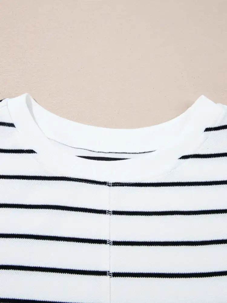 Casual Striped Tank and Wide Leg Pants 2pcs Set