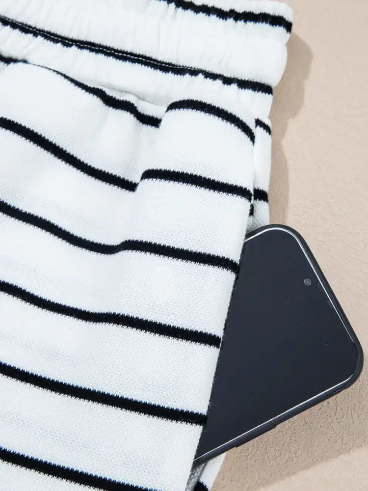 Casual Striped Tank and Wide Leg Pants 2pcs Set