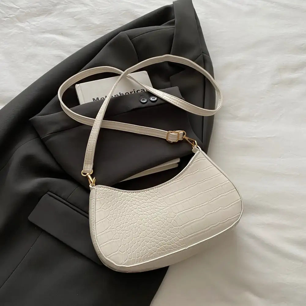 Chain-Embellished Shoulder Bag