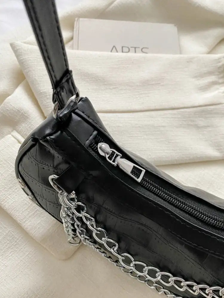 Chain PU Leather Shoulder Bag
