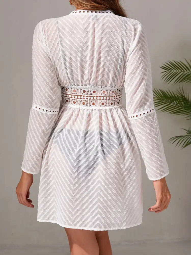 Chevron Crochet Lace Cover-Up