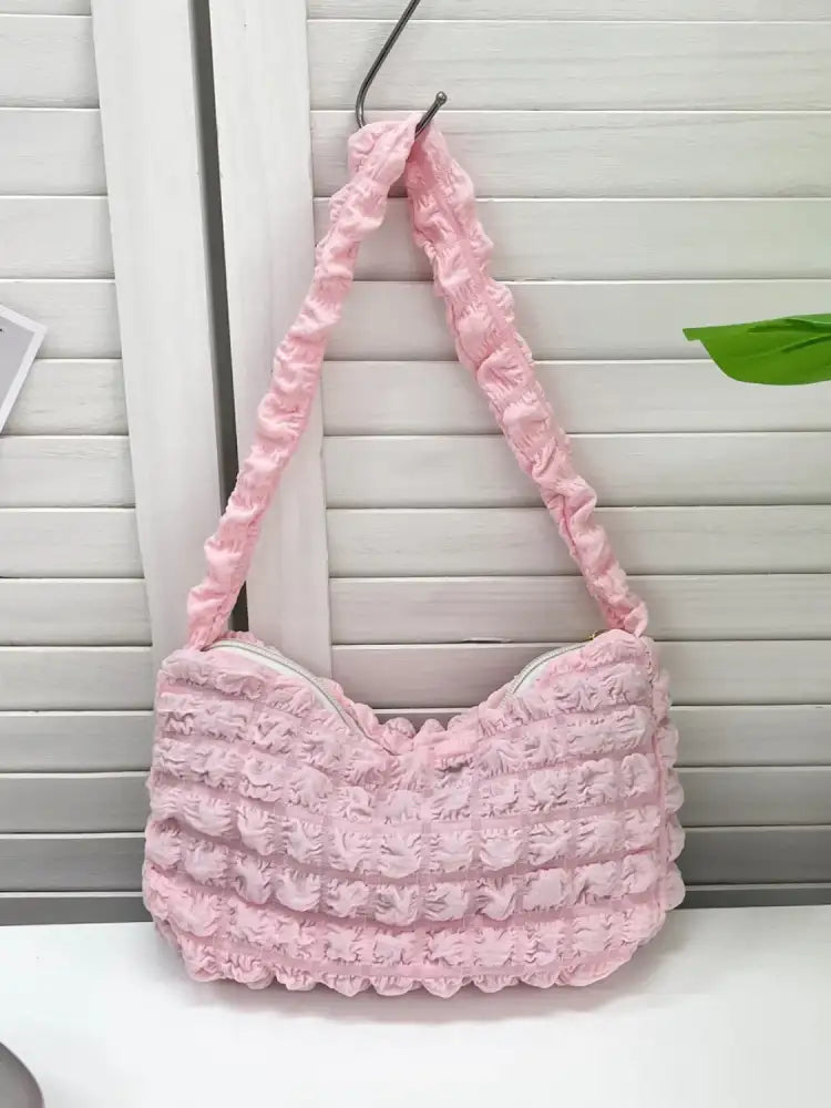 Cloud Puff Textured Shoulder Bag