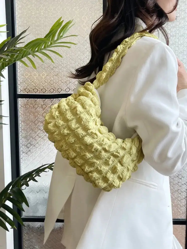 Cloud Puff Textured Shoulder Bag