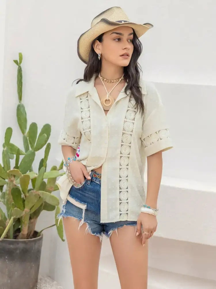 Collared Neck Half Sleeve Shirt