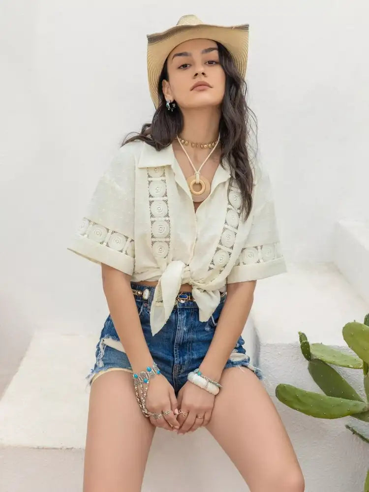 Collared Neck Half Sleeve Shirt