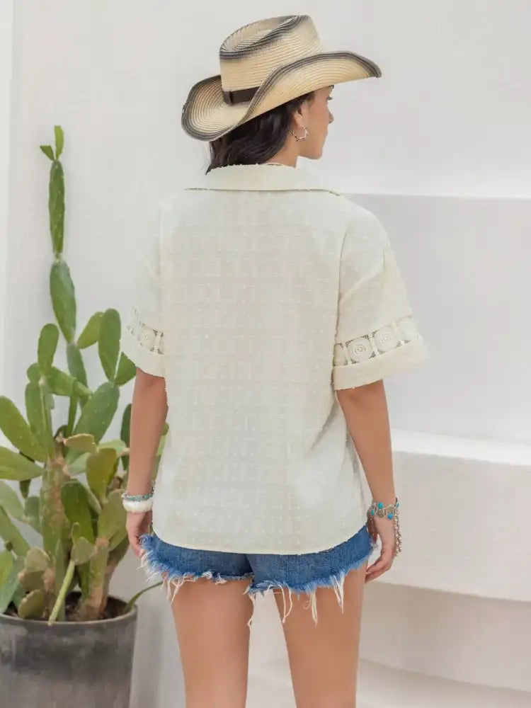 Collared Neck Half Sleeve Shirt