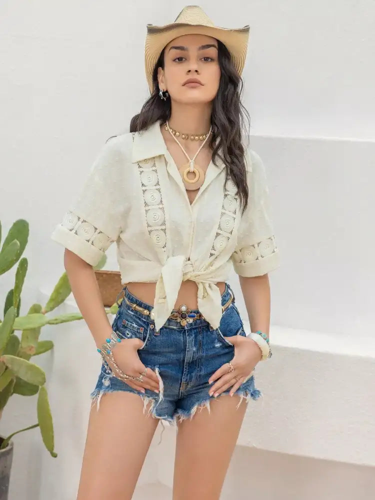 Collared Neck Half Sleeve Shirt