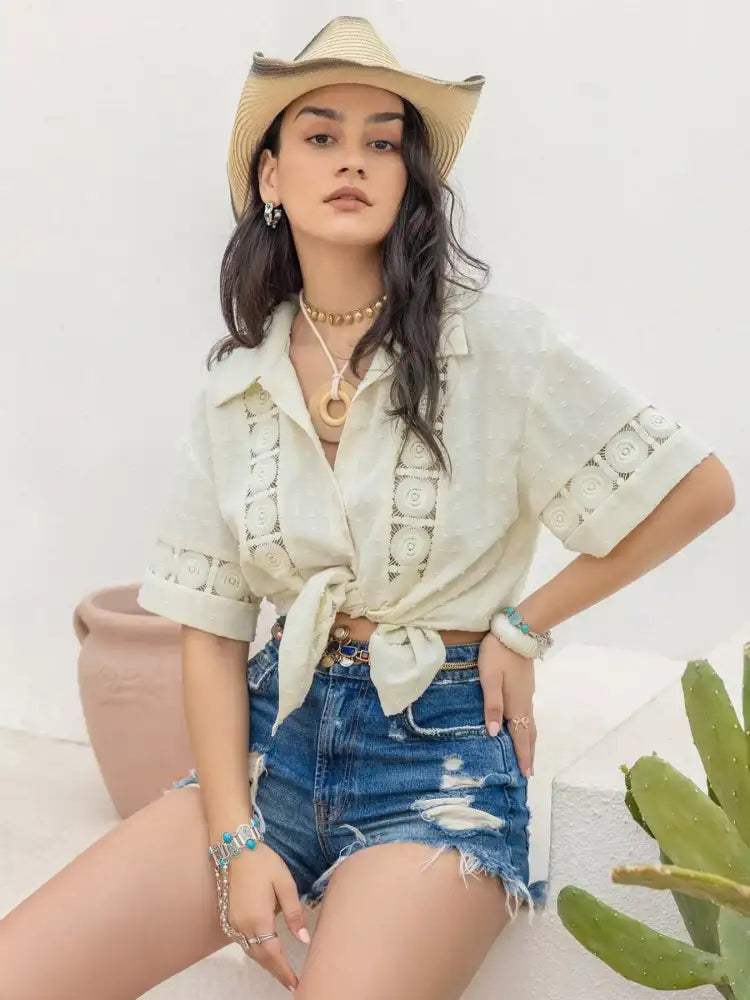 Collared Neck Half Sleeve Shirt