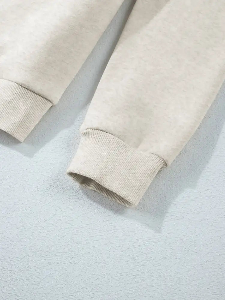 Collared Sweatshirt and High Waist Pants Active Set