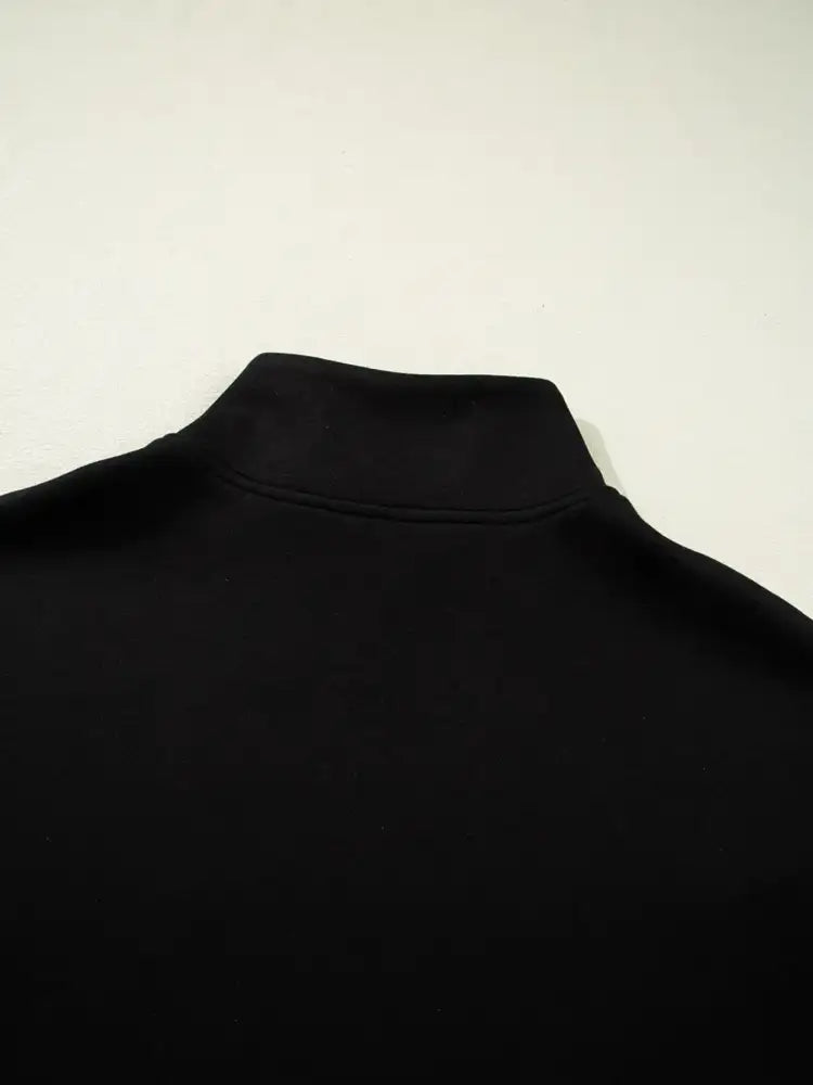 Color Block Half Zip Top and Shorts Two-Piece Set