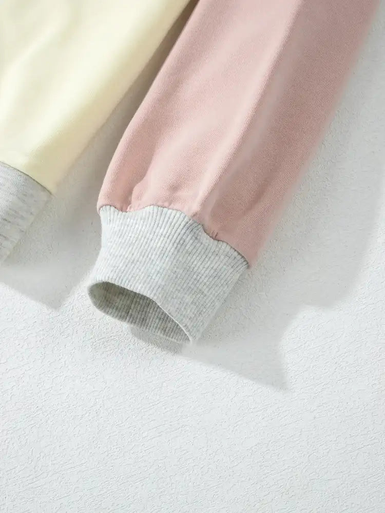 Color Block Round Neck Top and Pants Set