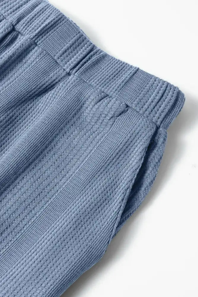 Color Ribbed Ruffle Tank Top and Pants Set