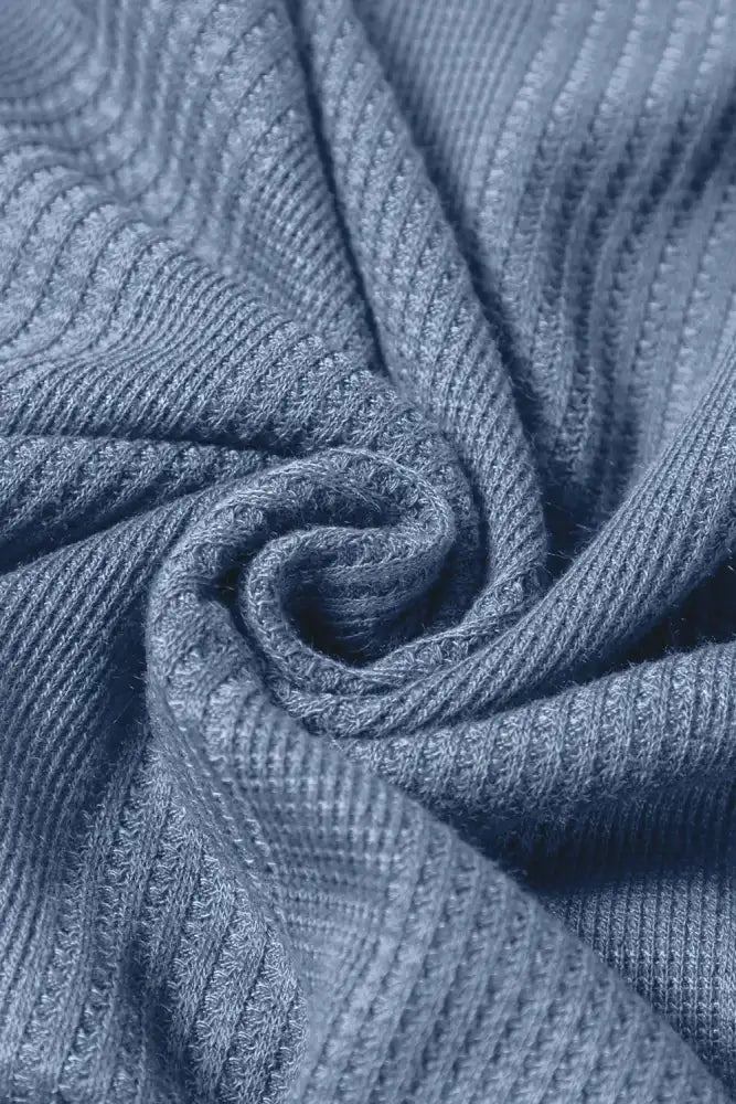 Color Ribbed Ruffle Tank Top and Pants Set