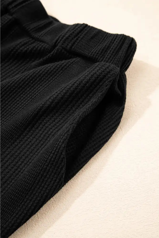 Color Ribbed Ruffle Tank Top and Pants Set