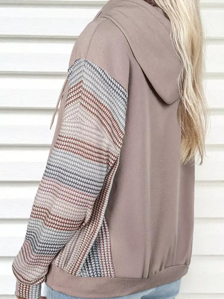 Colorblock Patchwork Baggy Hoodie