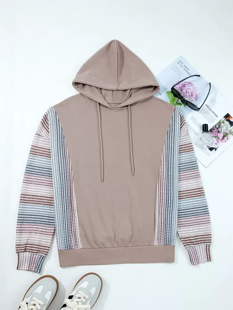 Colorblock Patchwork Baggy Hoodie