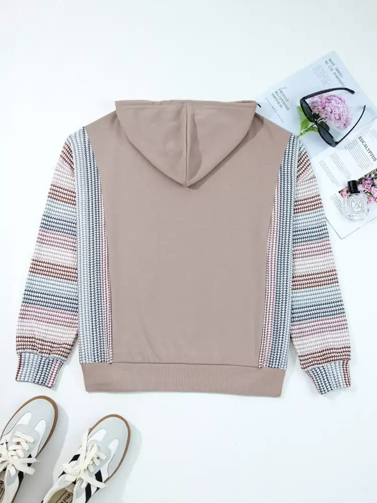 Colorblock Patchwork Baggy Hoodie