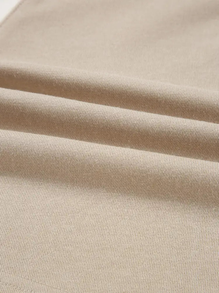 Contrast Collared Neck Top and Drawstring Mini Skirt Set