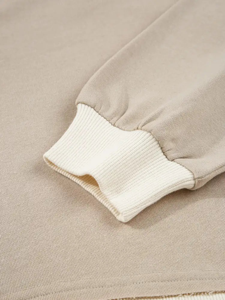 Contrast Collared Neck Top and Drawstring Mini Skirt Set