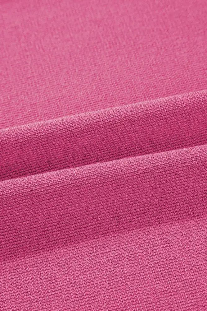 Contrast Trim Round Neck Top and Pants Set