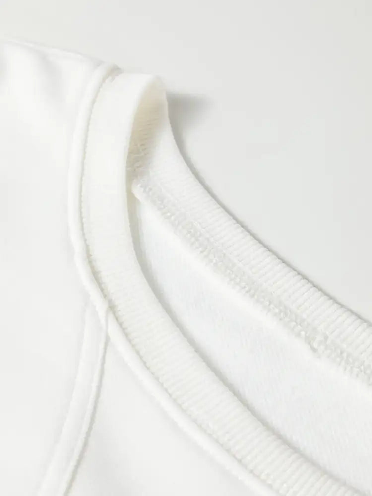 Contrast Trim Round Neck Top and Shorts Set