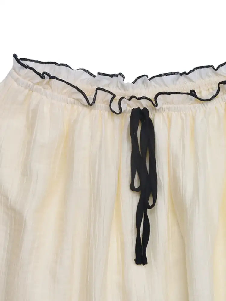 Contrast Trim Scoop Neck Cami and Skirt Set