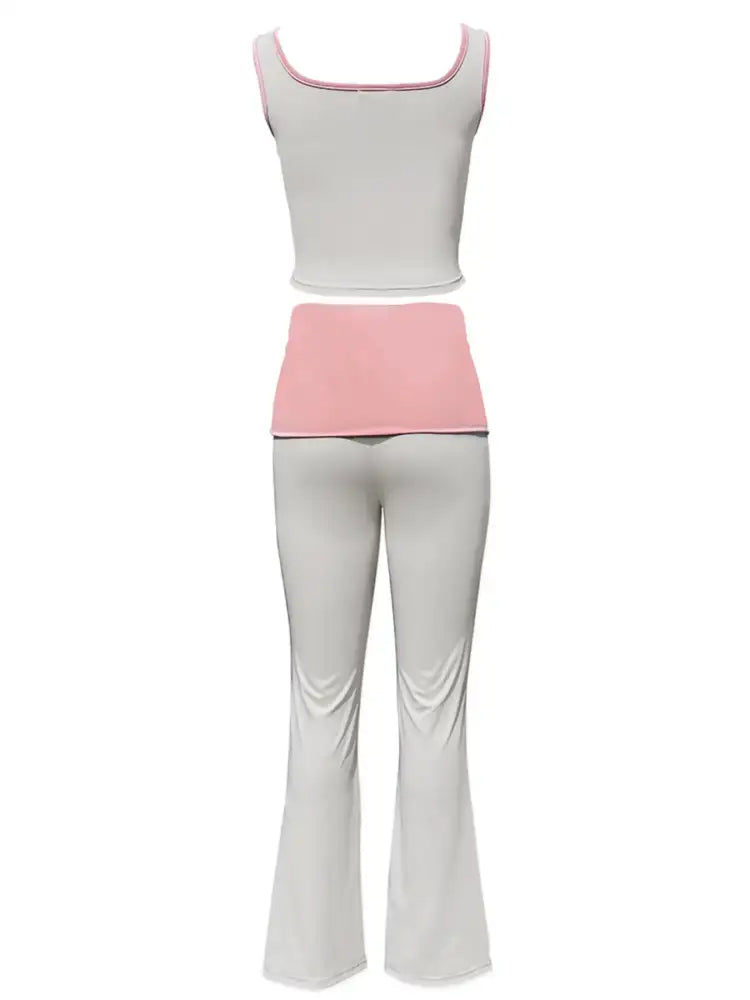Contrast Trim Tank and Pants Active Set