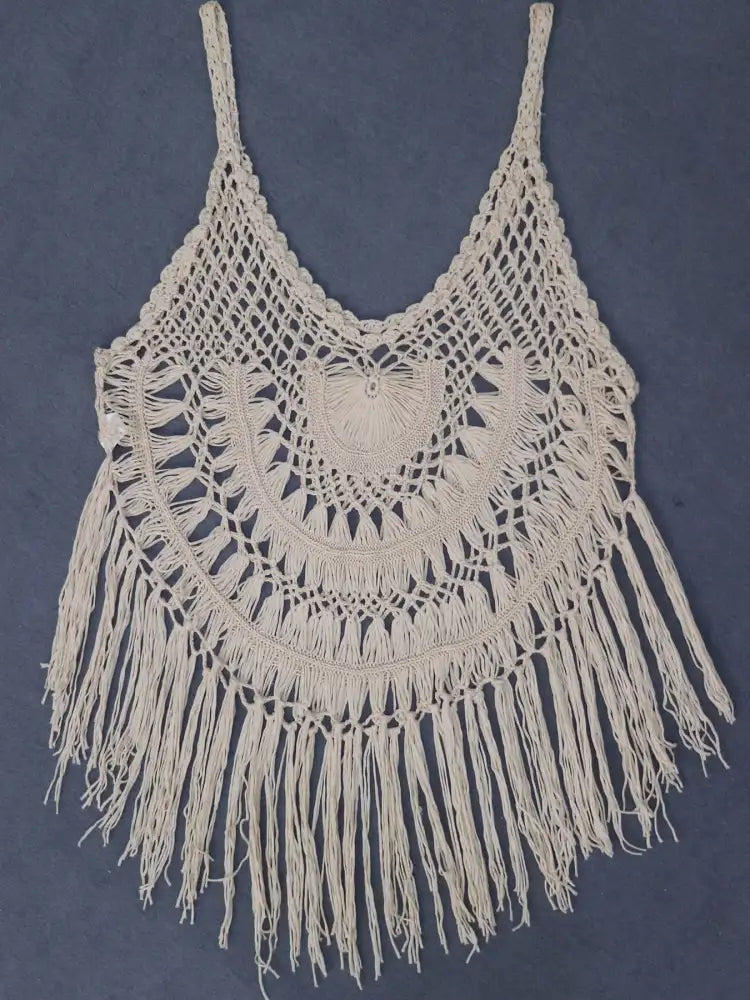 Crochet Fringe Beach Cover Up
