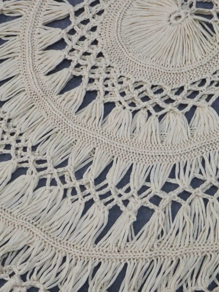Crochet Fringe Beach Cover Up