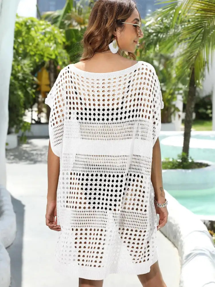 Crochet Knit Beach Cover Up Dress