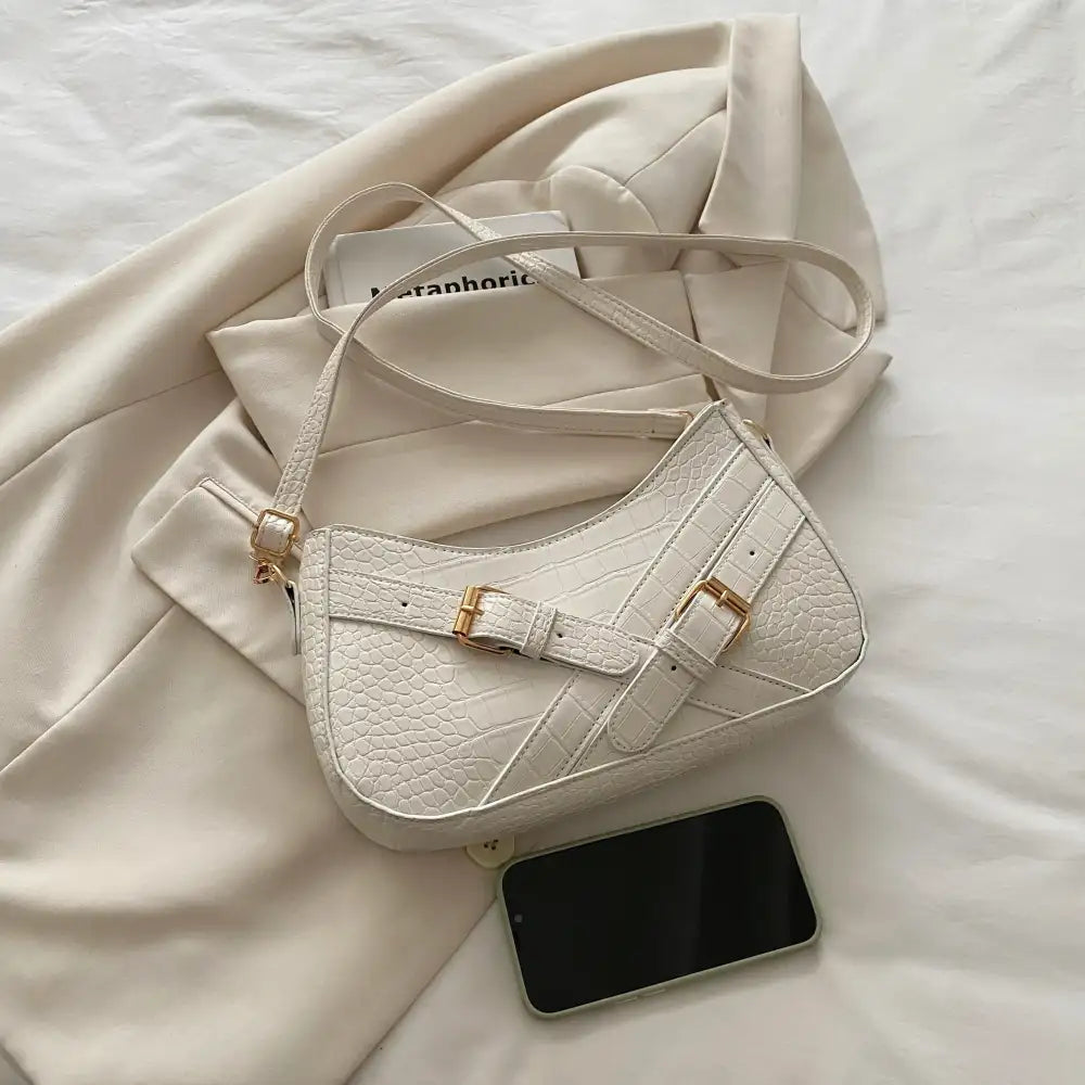 Crocodile Pattern Underarm Shoulder Bag