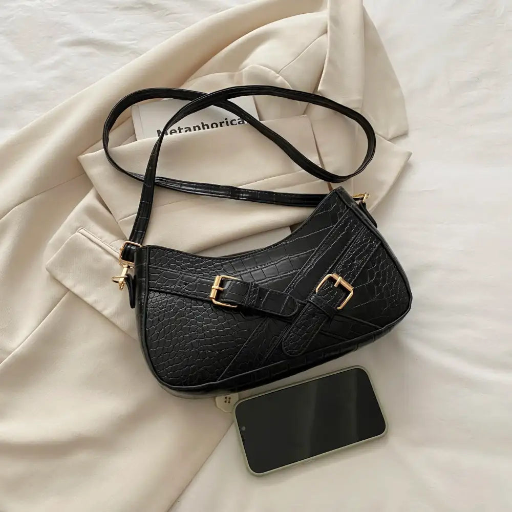 Crocodile Pattern Underarm Shoulder Bag