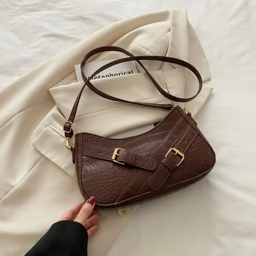 Crocodile Pattern Underarm Shoulder Bag