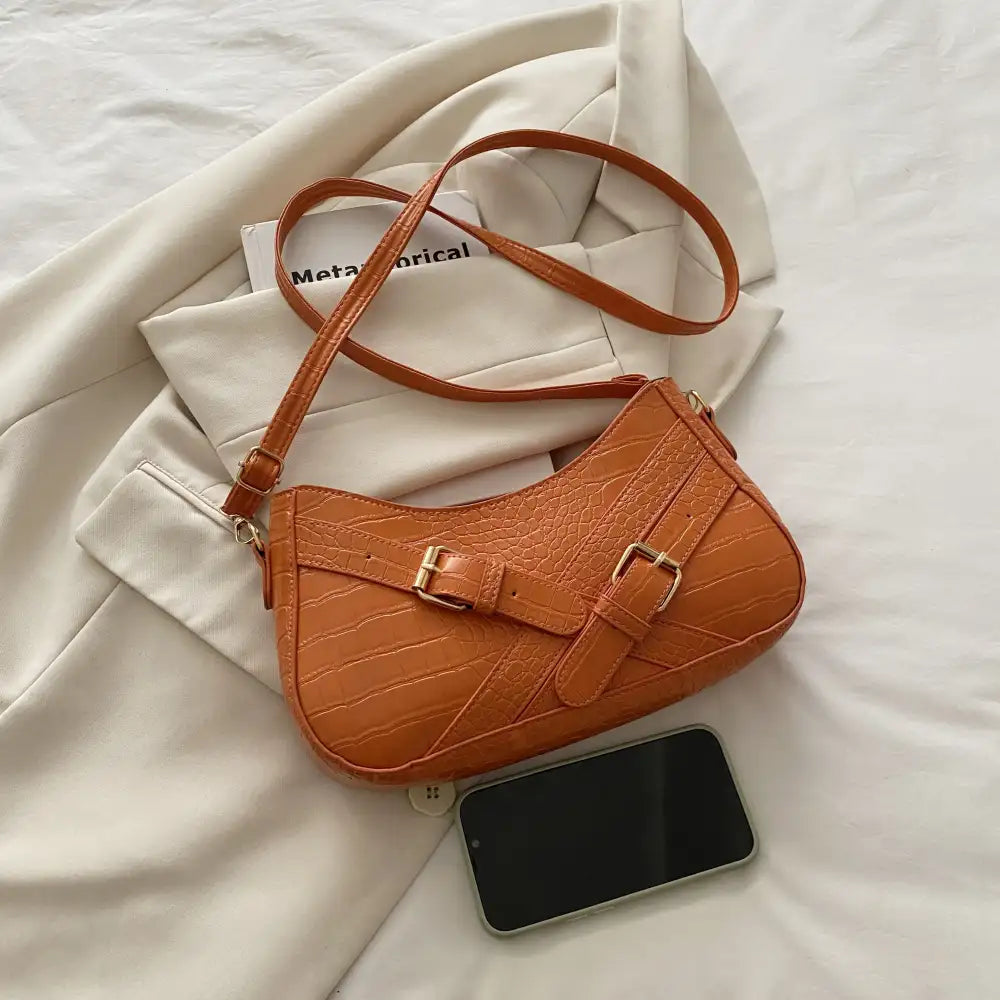 Crocodile Pattern Underarm Shoulder Bag