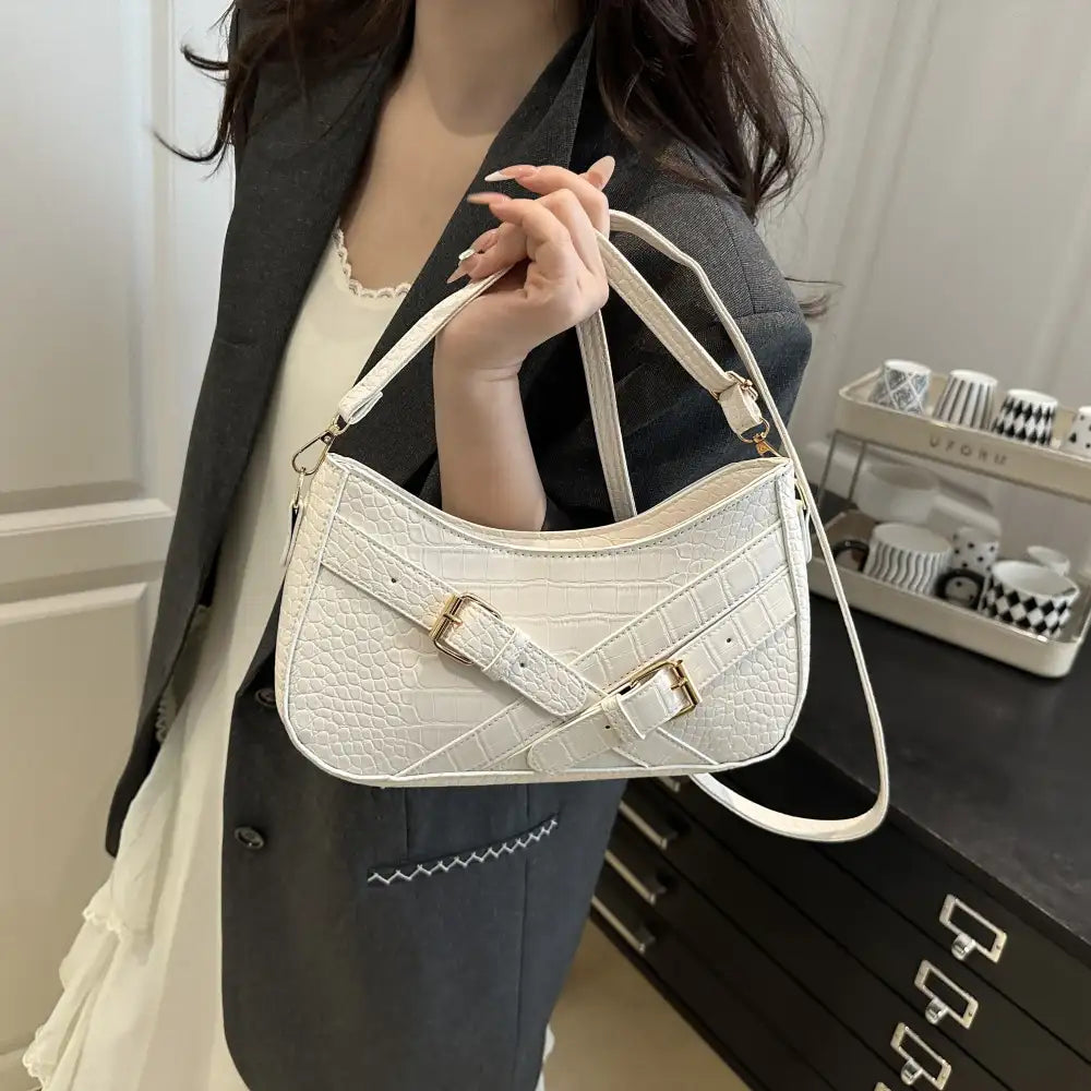 Crocodile Pattern Underarm Shoulder Bag