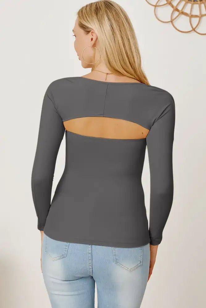 Cutout Raglan Sleeve Bolero and Tube Top