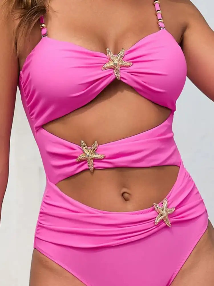 Cutout Spaghetti Strap One-Piece Swimwear