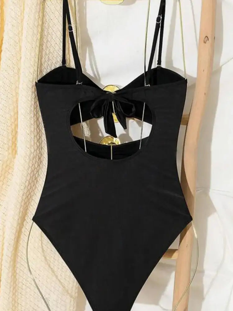 Cutout Sweetheart Neck One-Piece Swimwear