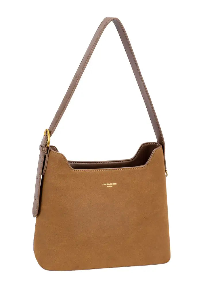 David Jones Two Tone Leather Shoulder Bag with Adjustable Strap