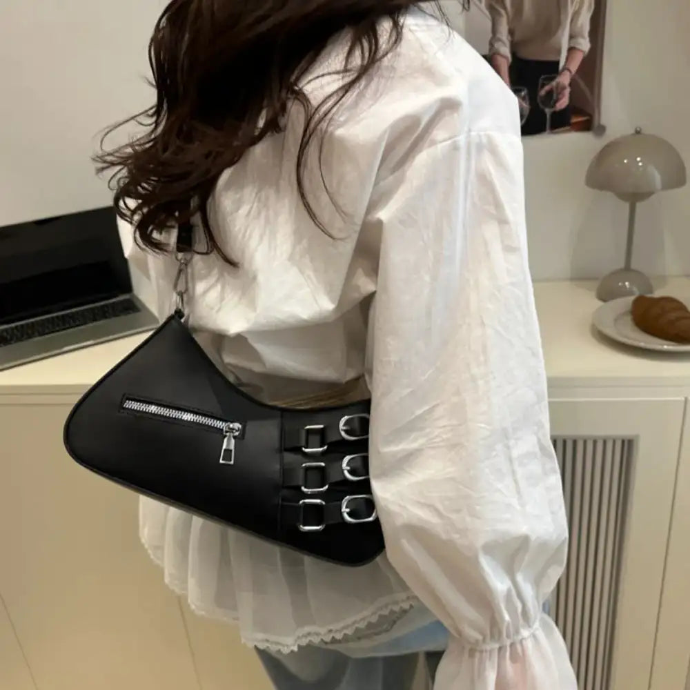 Decor Buckle Shoulder Bag