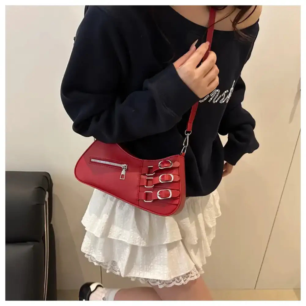 Decor Buckle Shoulder Bag