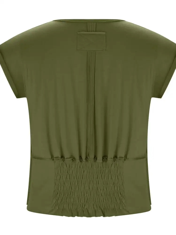 Deep V-Neck Cropped T-Shirt